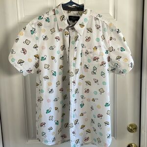 Men’s short sleeve mushroom pattern shirt